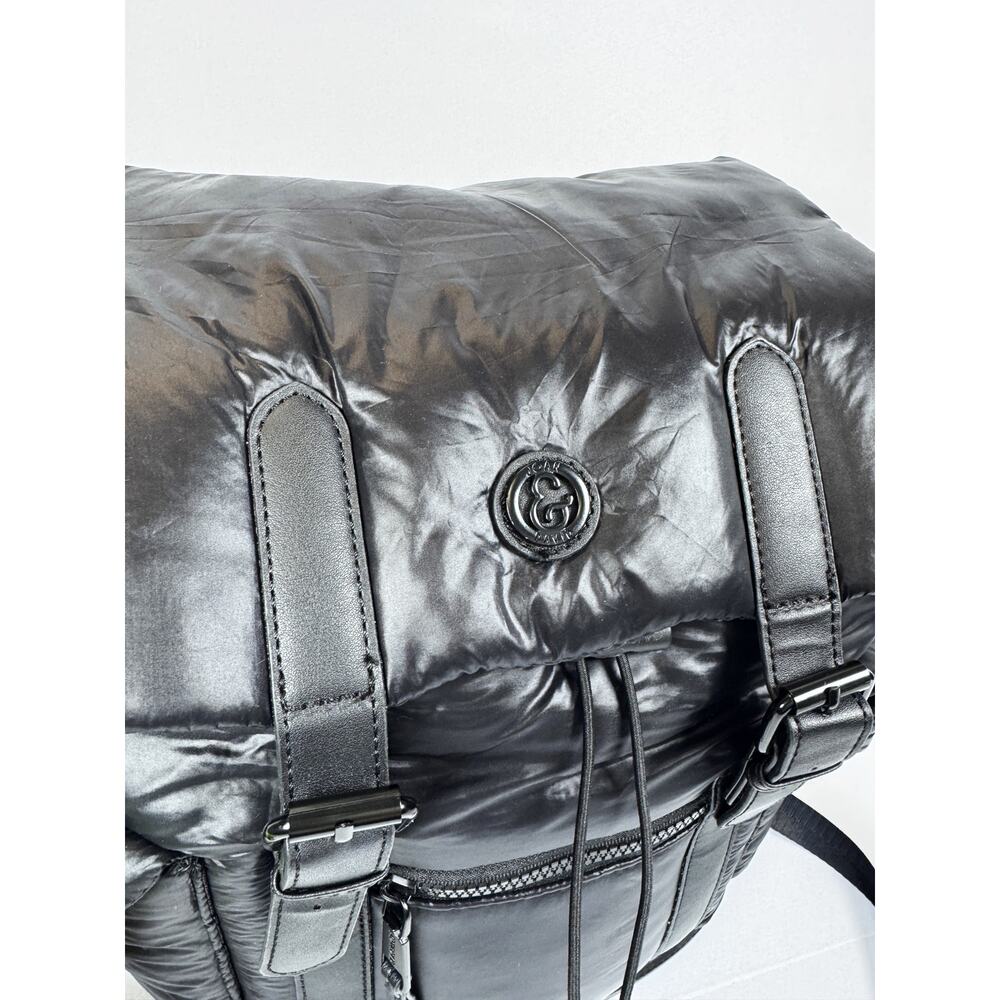 Joan & David 18 Puffer Backpack Black Nylon Work School Bag unisex NWT - Picture 3 of 12
